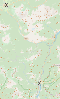 OpenStreetMap Karte der Strecke des achten Tages