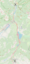 OpenStreetMap Karte der Strecke des neunten Tages