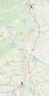OpenStreetMap Karte der Strecke des zehnten Tages