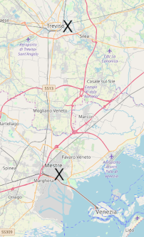 OpenStreetMap Karte der Strecke des elften Tages