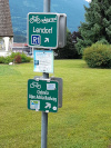 Foto: Schild des Fahrradweges nach Lendorf